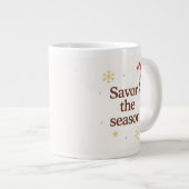 Savor the Season | Candy Cane Christmas Mug ジャンボコーヒーマグカップ (正面右)