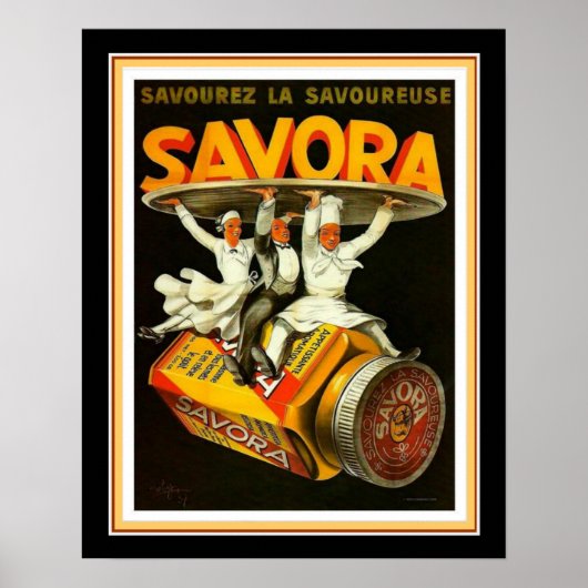 'Savora'デコフランスの広告16x20 ポスター (正面)