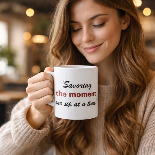 Savoring the moment, one sip at a time. コーヒーマグカップ