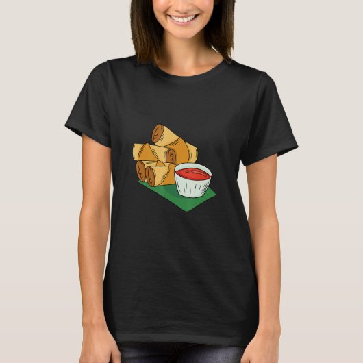 Savors the Cuteness of Lumpia Filipino Delight Tシャツ (正面)