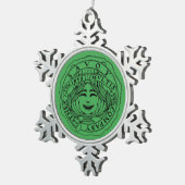 Savoy green Snowflake ornament スノーフレークピューターオーナメント (右)