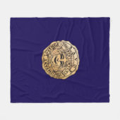 Savoy Logo blanket navy フリースブランケット (正面(横))