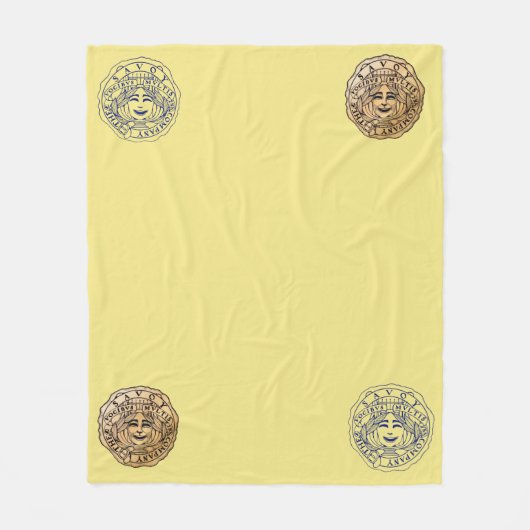 Savoy Logo blanket yellow フリースブランケット (正面)