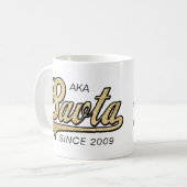 Savta/ヘブライのおじいちゃんMug「AKA Savta Since...」 コーヒーマグカップ (正面左)