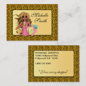 Savvy買い物客2ぽちゃぽちゃの名刺 名刺 (正面/裏面)