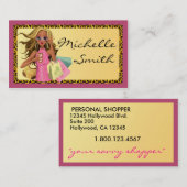 Savvy Shopper Personal Shopper Business Card 2 名刺 (正面/裏面)
