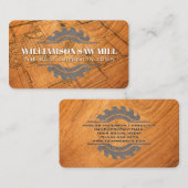 Sawロゴ | 木材 | ブループリント 名刺 (正面/裏面)
