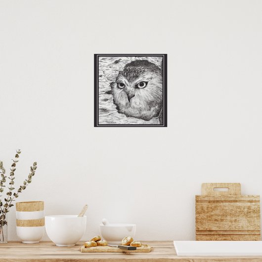Saw-Whet Owl  ポスター (キッチン)