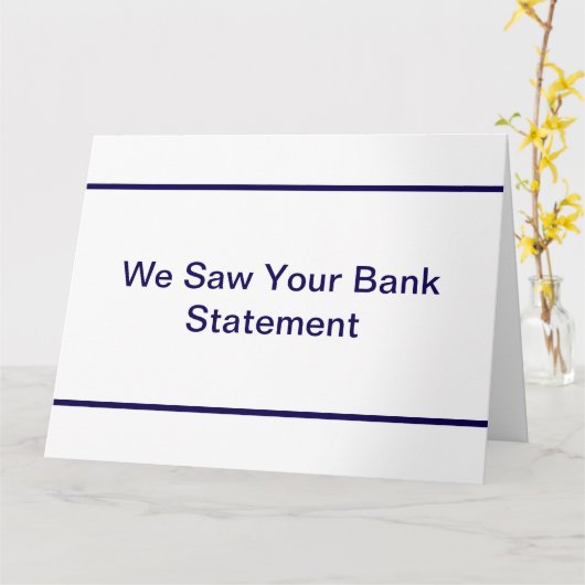 SawBankStatement カード (黄色い花)