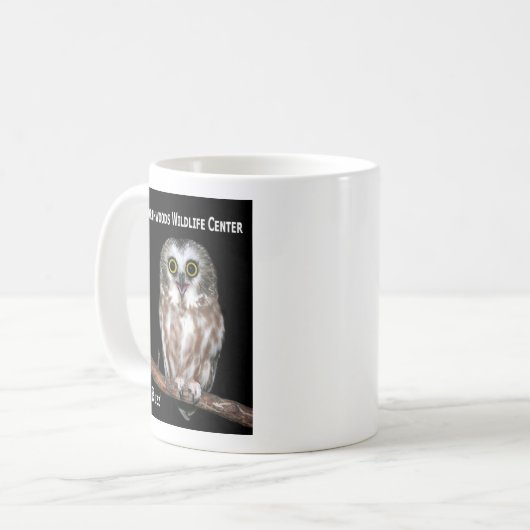 Sawhetのフクロウのコーヒー・マグ コーヒーマグカップ (正面左)
