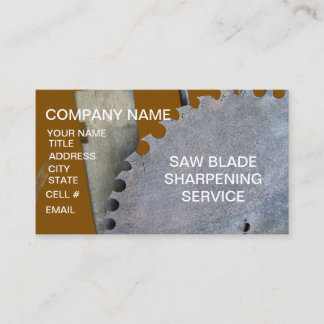 Sawmill Blade Sharpening  Business Card 名刺