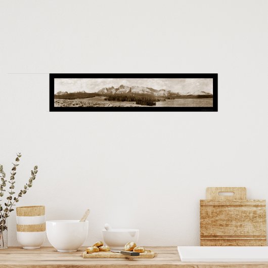 Sawtooth Mountains Stanley ID写真1936 ポスター (キッチン)