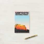 Sawtooth National Forest Travelポスター ポストイット (デスク上)
