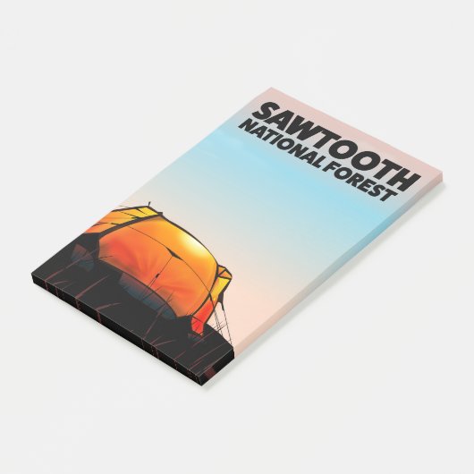 Sawtooth National Forest Travelポスター ポストイット (アングル)