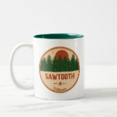 Sawtooth Wilderness Idaho ツートーンマグカップ (左)