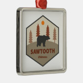 Sawtooth Wilderness Idaho Bear メタルオーナメント (右)
