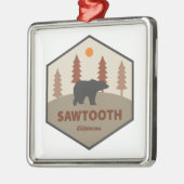 Sawtooth Wilderness Idaho Bear メタルオーナメント (左)