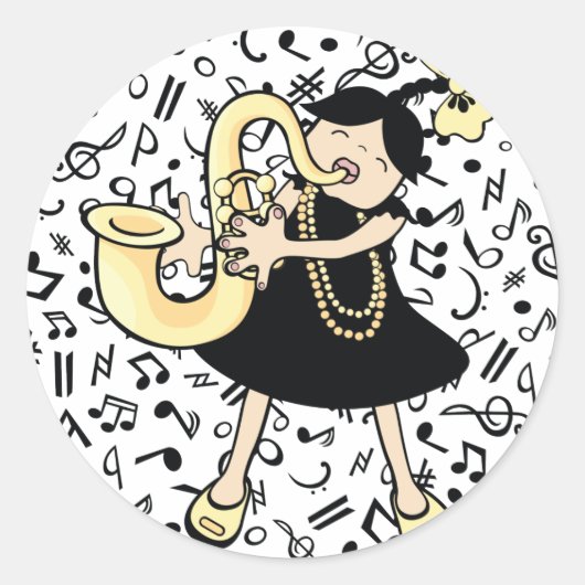 saxベビー ラウンドシール (正面)