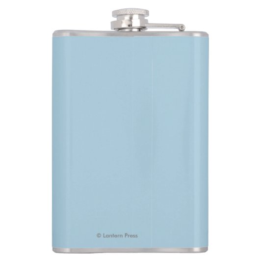 Saxmanのトーテムの村のヴィンテージ旅行ポスター フラスク (裏面)