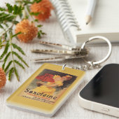 Saxoleineランプの油の赤のランプのかさ キーホルダー (正面右)