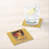 Saxoleineランプの油の赤のランプのかさ スクエアペーパーコースター (インサイチュ)