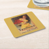 Saxoleineランプの油の赤のランプのかさ スクエアペーパーコースター (アングル)