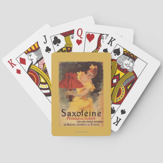 Saxoleineランプの油の赤のランプのかさ トランプ (裏面)