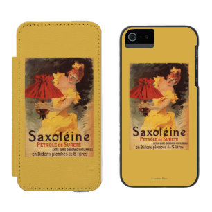 Saxoleineランプの油の赤のランプのかさ iPhone SE/5/5sウォレットケース