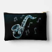 Saxophone And Music Notes アクセサリーポーチ (裏面)