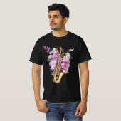 Saxophone- Colorful graffiti  Tシャツ (正面フル)