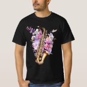Saxophone- Colorful graffiti  Tシャツ (正面)