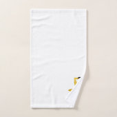 Saxophone Design Monogrammed バスタオルセット (ハンドタオル)