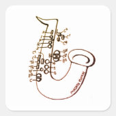 saxophone fingering スクエアシール (正面)