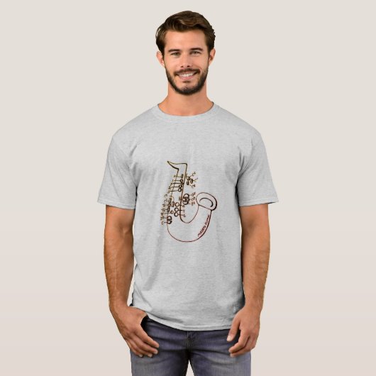 saxophone fingering tシャツ (正面フル)