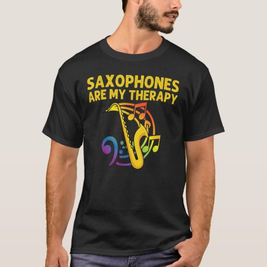 Saxophone For Men Women Reed Instrument Tシャツ (正面)