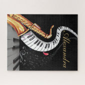 Saxophone Luxury Personalized Piano ジグソーパズル (横)