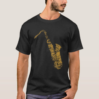 Saxophone Motif For Jazz Musicians Saxophone Playe Tシャツ