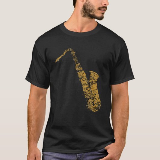Saxophone Motif For Jazz Musicians Saxophone Playe Tシャツ (正面)
