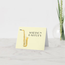Saxophone Musician Band Teacher Note Card ノートカード