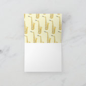 Saxophone Musician Band Teacher Note Card ノートカード (内部)