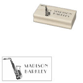 Saxophone Musician Band Teacher Rubber Stamp ラバースタンプ (押印)