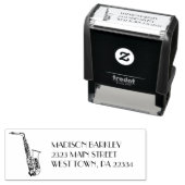 Saxophone Musician Band Teacher Self-inking Stamp セルフインキングスタンプ (インサイチュ)