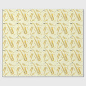 Saxophone Musician Band Teacher Wrapping Paper ラッピングペーパー (フラット)