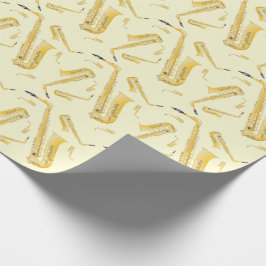 Saxophone Musician Band Teacher Wrapping Paper ラッピングペーパー
