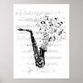 saxophone noir ポスター (正面)