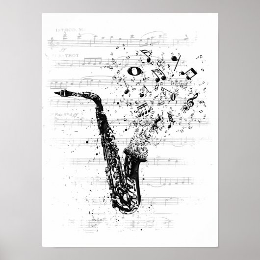 saxophone noir ポスター (正面)