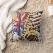 Saxophone Painting -Gift for Music Lovers クッション (ブランケット)