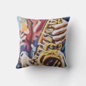 Saxophone Painting -Gift for Music Lovers クッション (裏面)