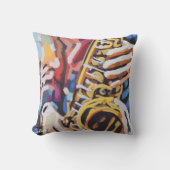 Saxophone Painting -Gift for Music Lovers クッション (正面)