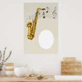 Saxophone Poster Custom ポスター (キッチン)